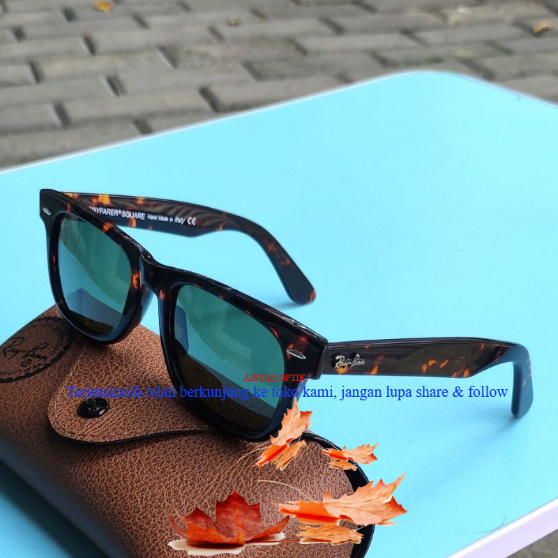 Kacamata Hitam RAYBAN WAYFARER SQUARE RB2151 Tortoise Glossy 100% ori King