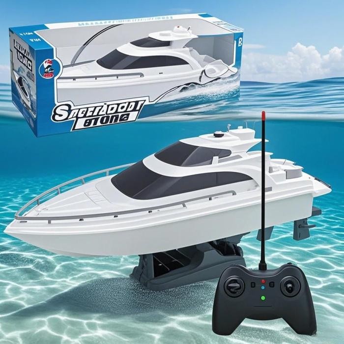Mainan Kapal RC Speed Boat Storm Remote Control High Speed Racing Kids Toys Kado Ulang Tahun Murah I