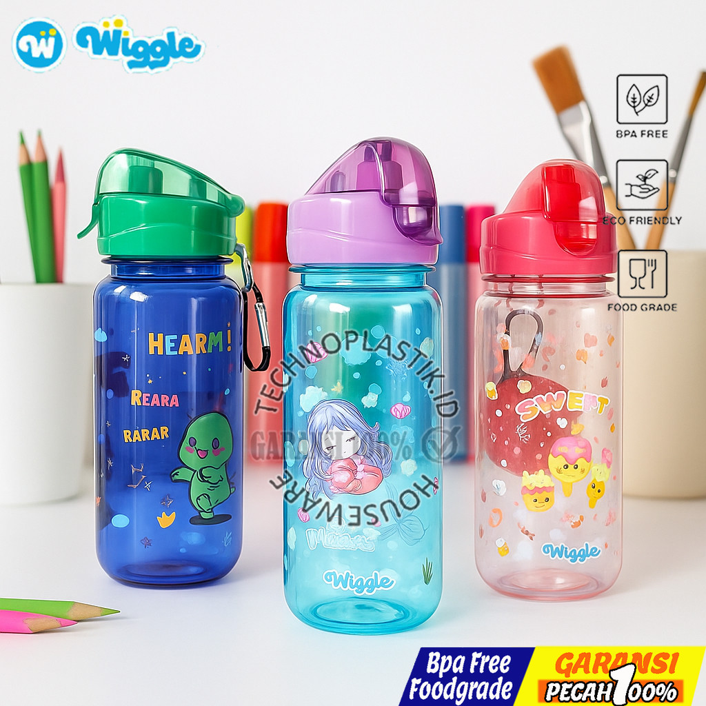 WIGGLE Botol Minum Mermaid Bottle Sport 670Ml | Botol Minum Anak
