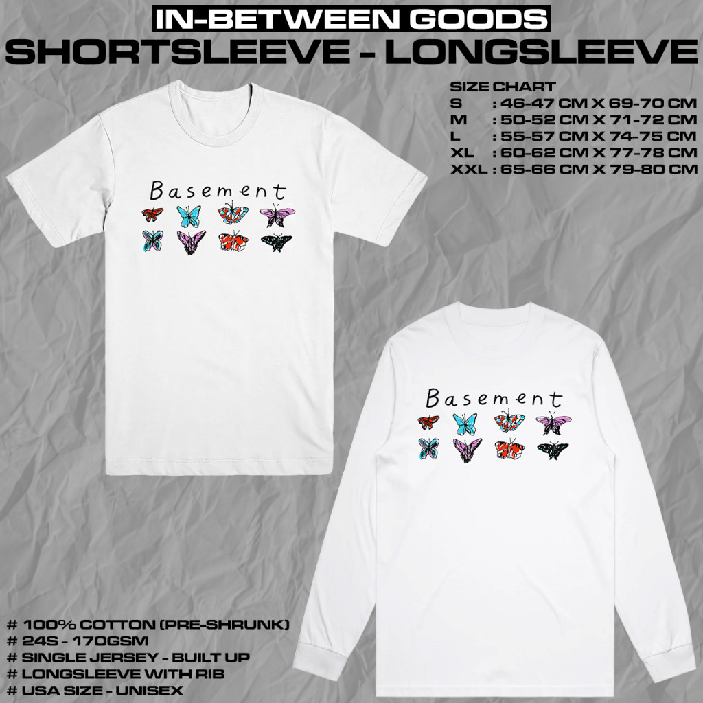 BASEMENT - BUTTERFLIES | T-SHIRT | LONGSLEEVE | BAND MERCH