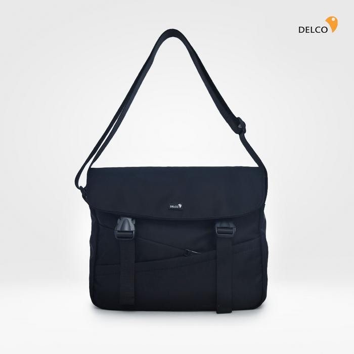 ORIGINAL Tas Pria Delco by Elizabeth Sling Bag 0716-0807 - Black