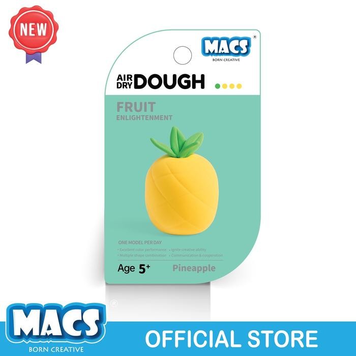 MACS Air Dry Dough - Fruit Enlightment / Mainan Anak - pineapple