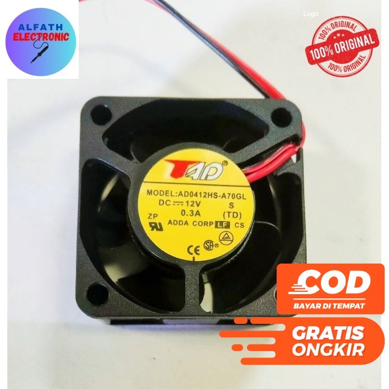 TAD FAN KIPAS DC 4X4 4CM TEBAL 1 CM 12 VOLT 0,07A ORIGINAL KUALITAS BAGUS