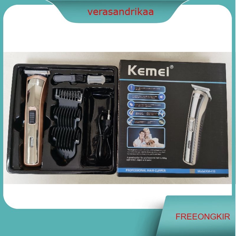 Alat Cukur Rambut Kemei 418 Charger
