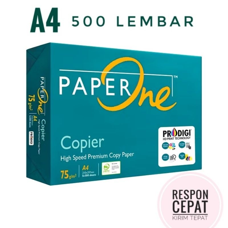 

Kertas Paperone A4 75 gram 1 rim INSTANT (Copier High Speed Premium Copy Paper)