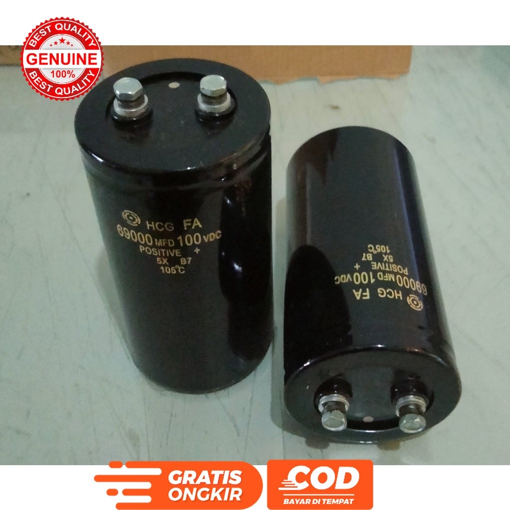 KAPASITOR 69000UF 100VOLT ELCO 69000 UF 100 V ELKO 69000 MIKRO 100 VOLT
