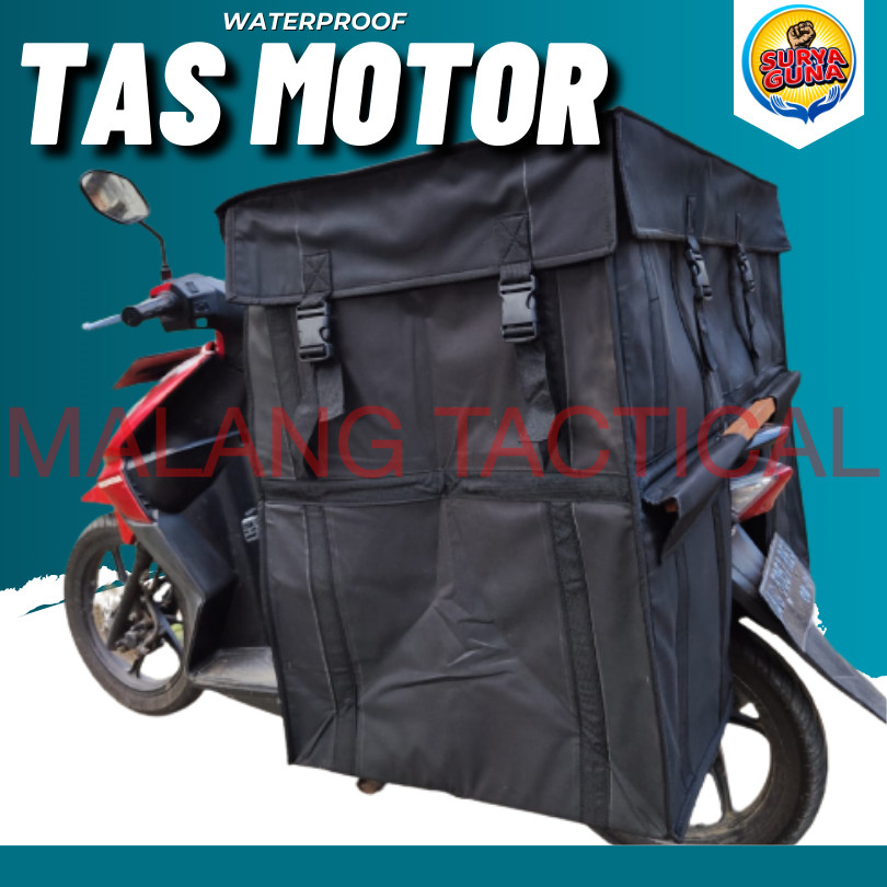 OBROK SUSUN Tas Kurir Motor Tas Obrok Kanvas Tingkat Super Jumbo