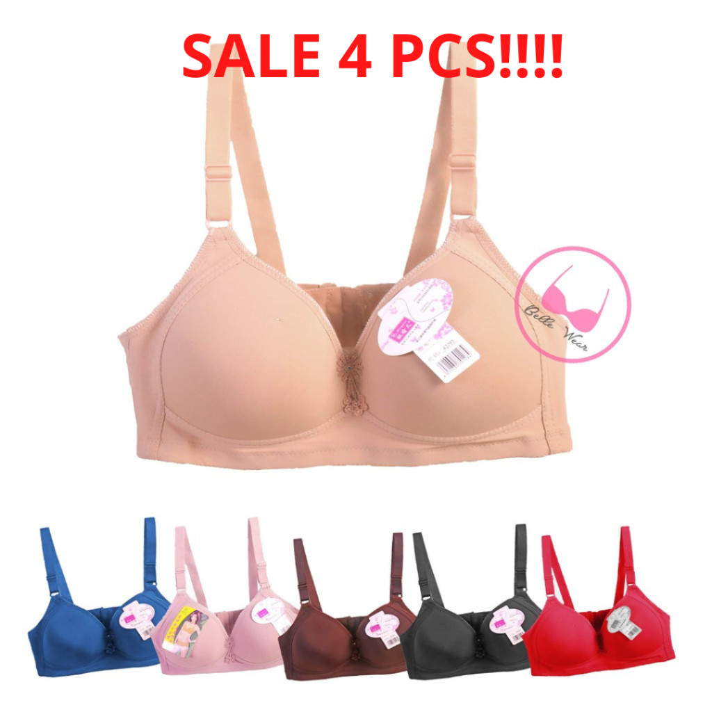 NJ28WA ( 4Pcs ) Bra Wanita BelleWear Fashion CUP B-C ( SEDANG KE BESAR ) tanpa kawat 128