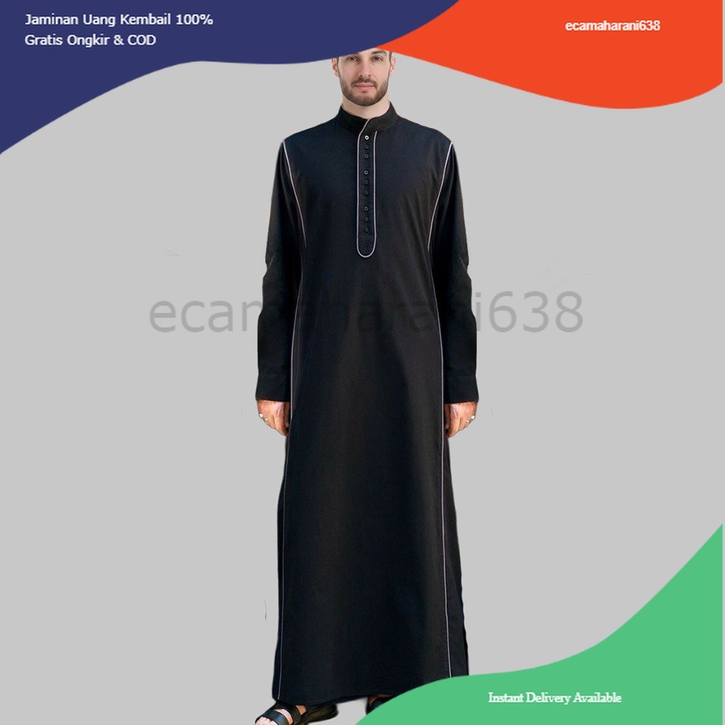 Jubah Pria Toyobo Thobe Jubah Gamis Pria MUslim Qutaibah Baju Muslim Pria Jubah Pria Thobe Toyobo Pr