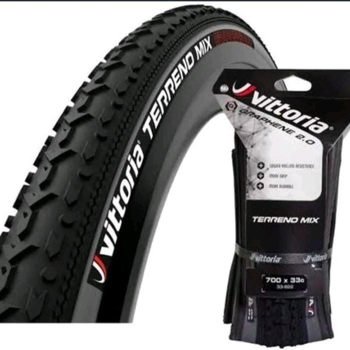 VITTORIA-Terreno Mix GRAPHENE 2.0 700 X 33-622 keflar GRAVEL Ban Luar 700 x 33C Vittoria Terreno Mix
