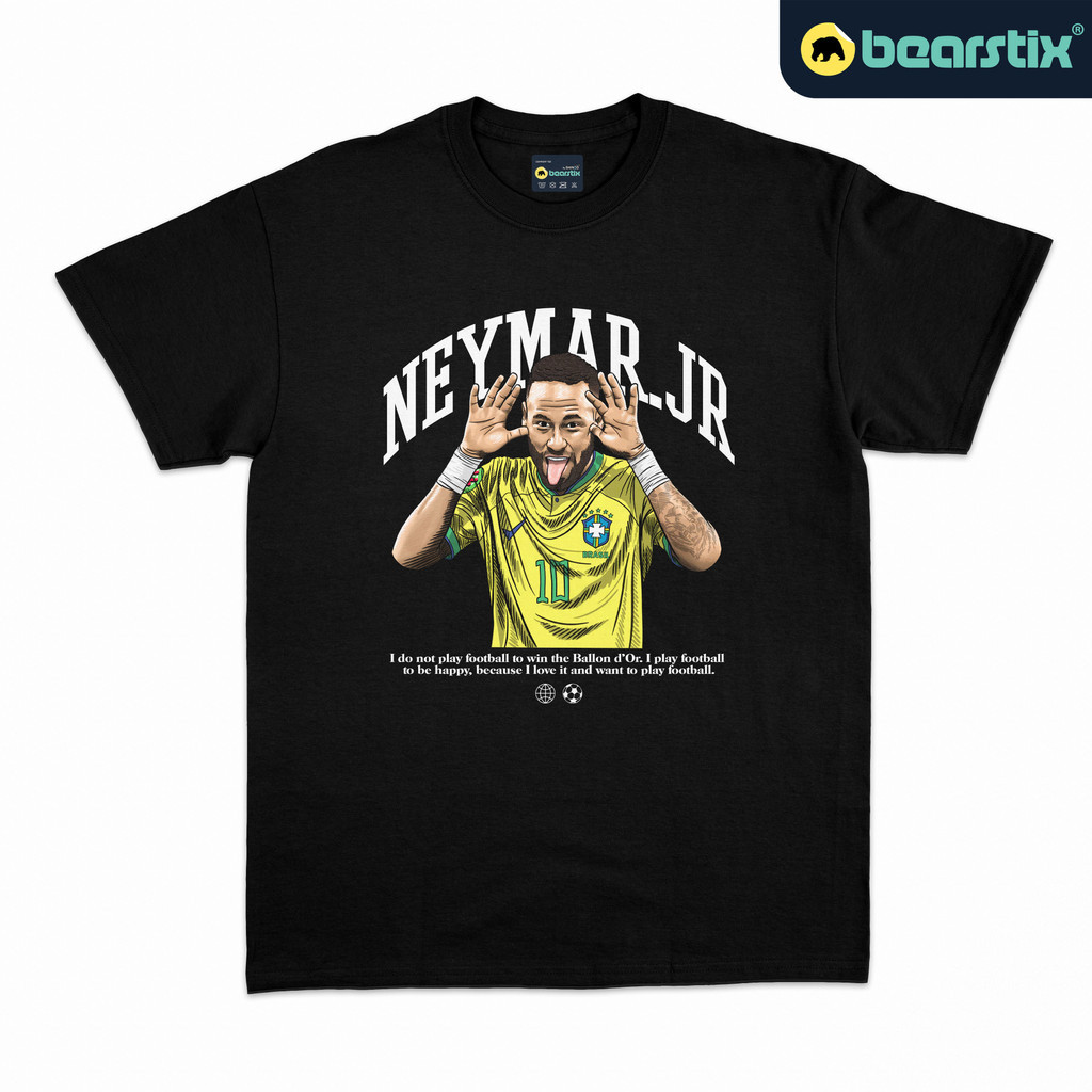 Musik Hip Hop (A210) BEARSTIX - Tshirt Neymar Jr - Kaos Brazil - Baju Piaa Dunia - Tshirt World Cup 