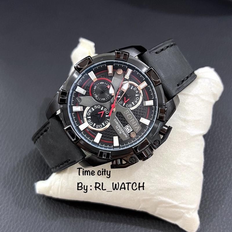 [ FREE TUMBLER ] Jam Pria Bonia B10221 Kulit Chronograph