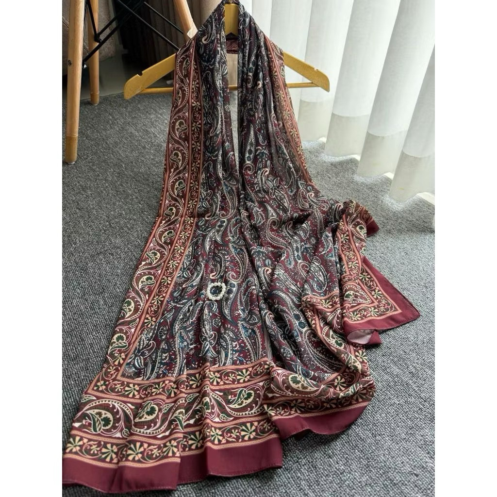 HIJAB PASHMINA CASHMERE TURKY MOTIF ETNIK MATT CERUTI BABYDOLL 180X75