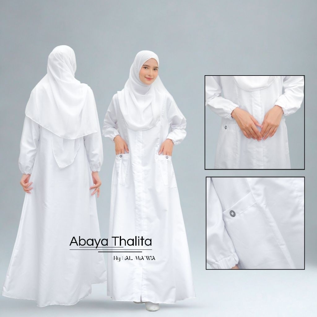MACIAS_ gamis manasik haji umroh daily abaya putih toyobo