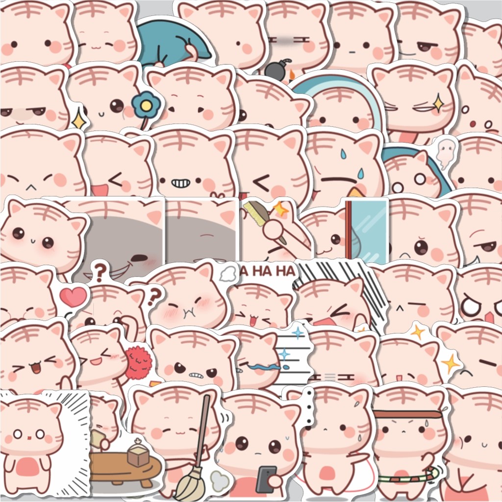 

Stiker Cutting Pack Stiker Mao Tiger Isi 100Pcs Series Aesthetic Lucu Keren Untuk Koper Bahan Vynil