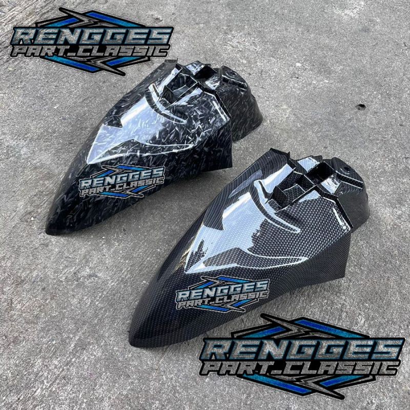 Slebor spakbor depan mio 3 mio M3 carbon celup motif forged kevlar