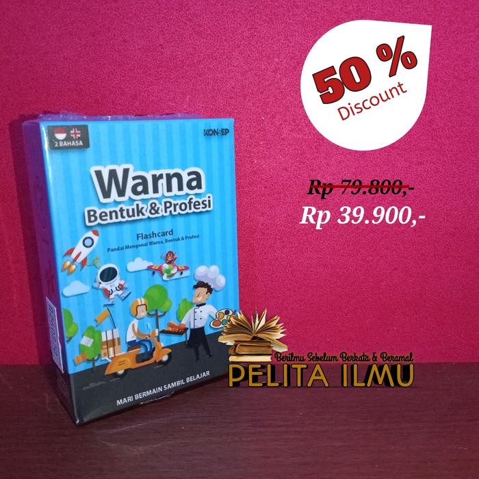 READY Flash Card Warna, Bentuk Dan Profesi