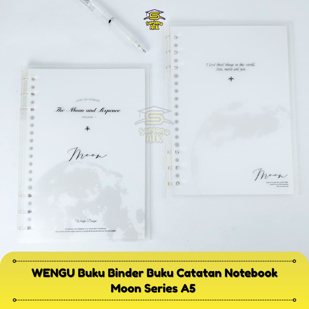 WENGU Buku Binder Buku Catatan Notebook Moon Series A5