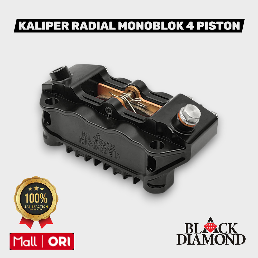 Black Diamond - Kaliper Rem Radial Monoblock Caliper 4P Piston Big Brake Kit Universal Depan Belakan