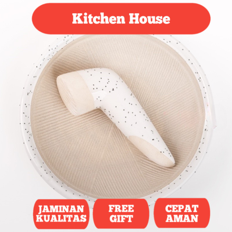 Cobek Keramik dan Uleg Keramik Kekinian "Gemma"