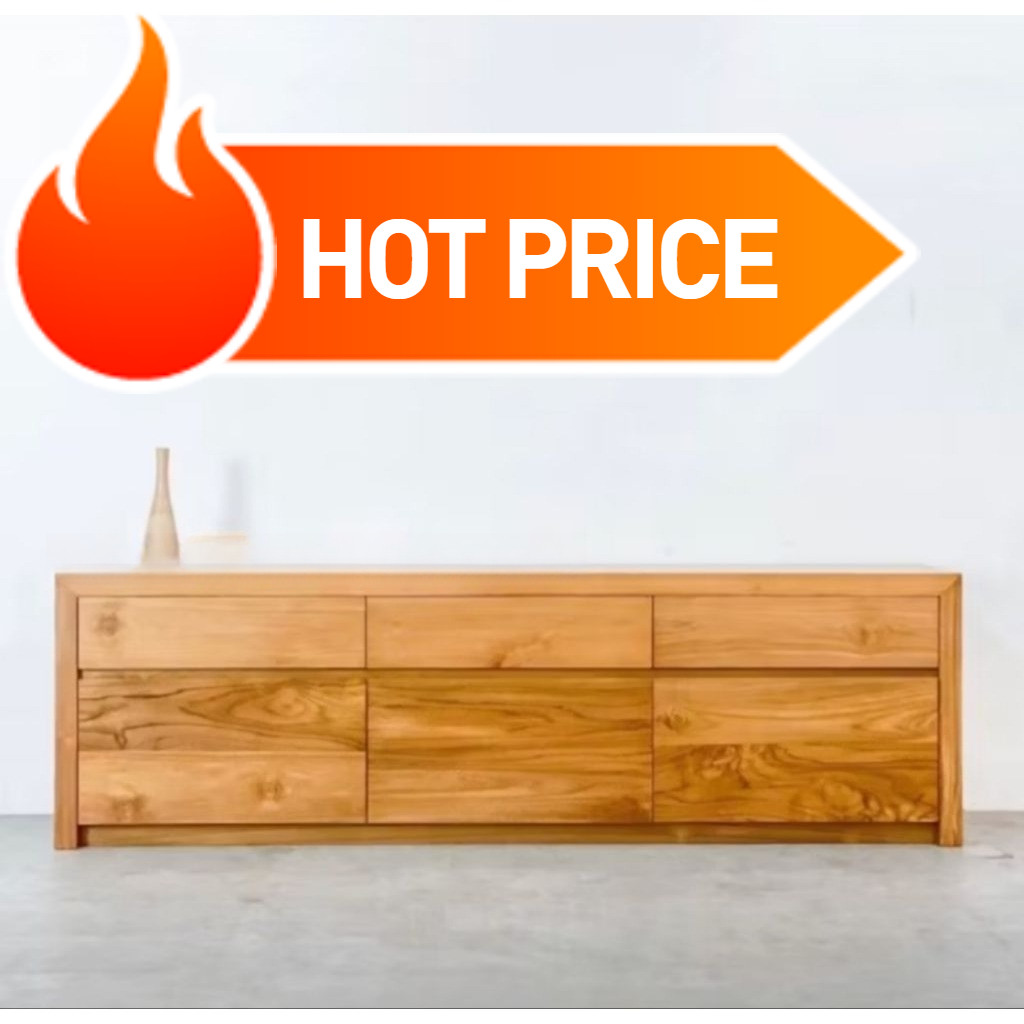 HOT PRODUK Meja tv Kayu Jati Minimalis Bufet tv minimalis modern Buffet jati Meja Tv Kayu Solid DEKO