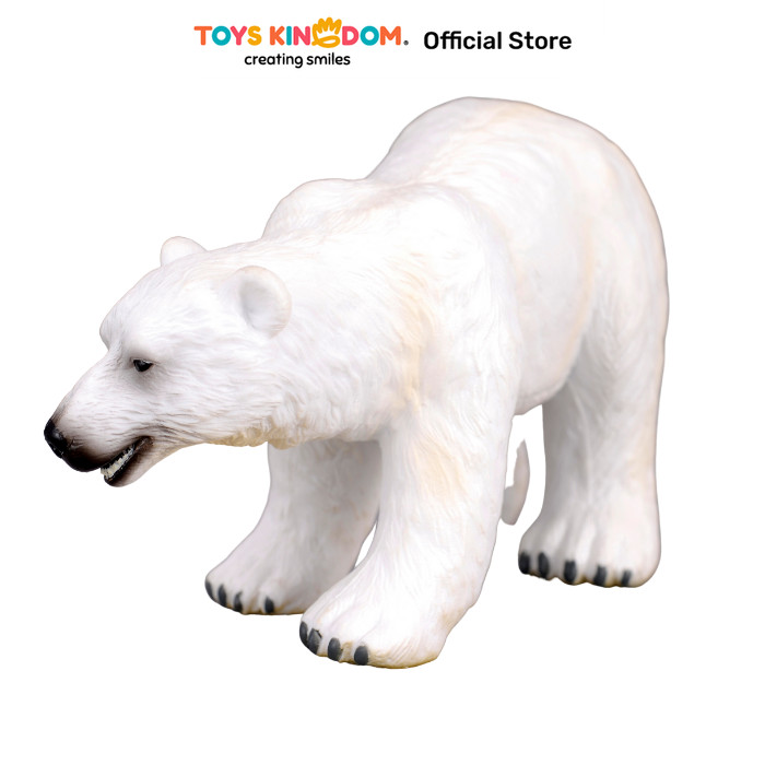 Toys Kingdom Collecta Figure Polar Bear 88214 Toys Kids Toy Minifigur Miniatur Hewan Figure Hewan Ma
