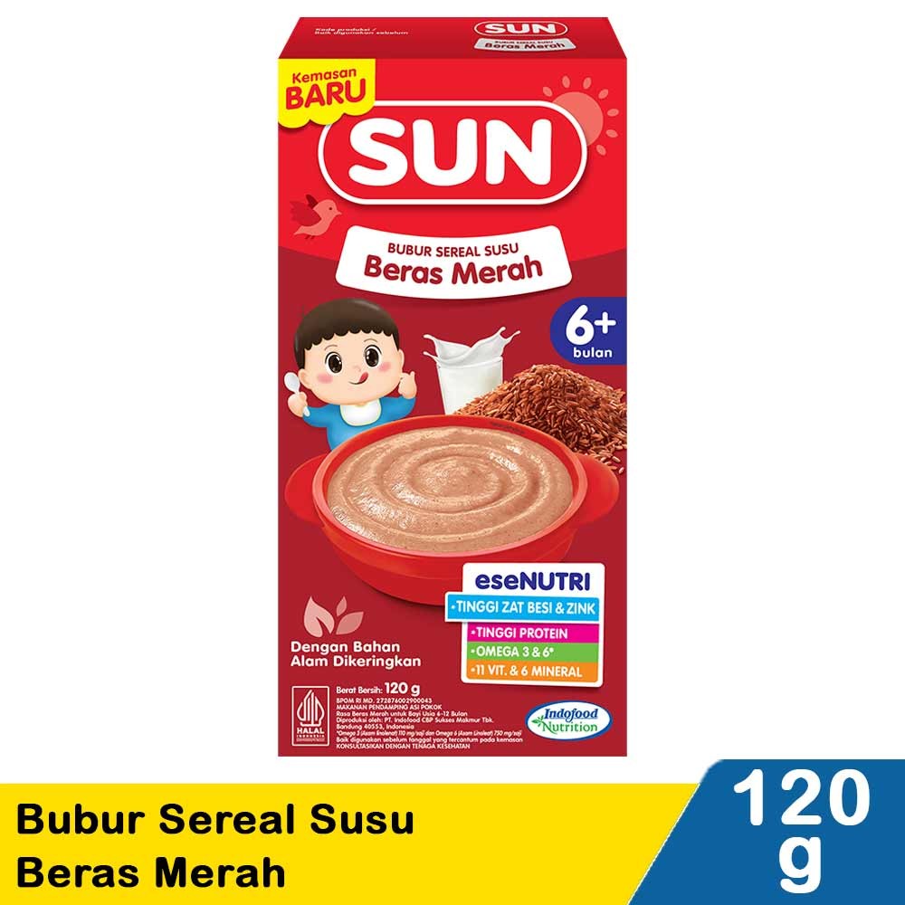 Sun Bubur Sereal Susu Beras Merah 120G