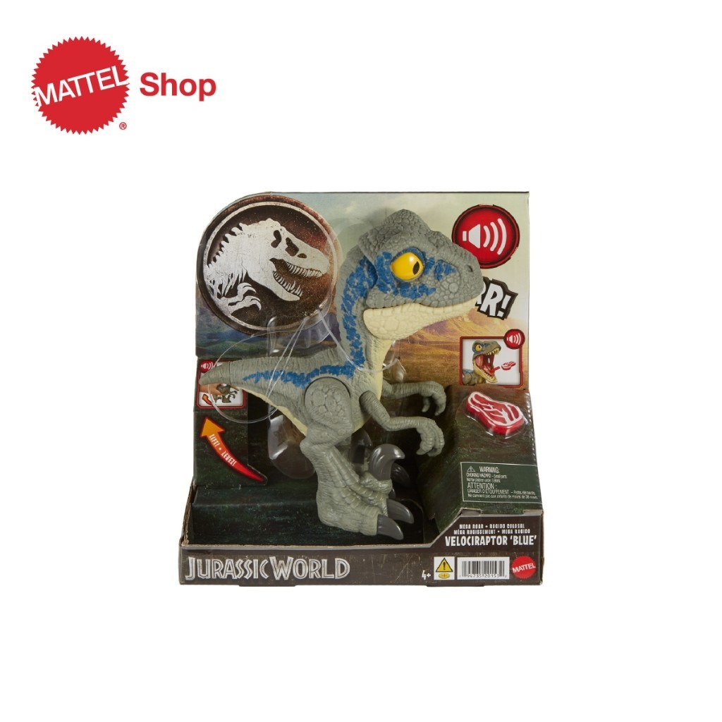 TERMURAH OBRAL TERBAIK- Jurassic World Mega Roar Blue Velociraptor - Mainan Action Figure [Kode