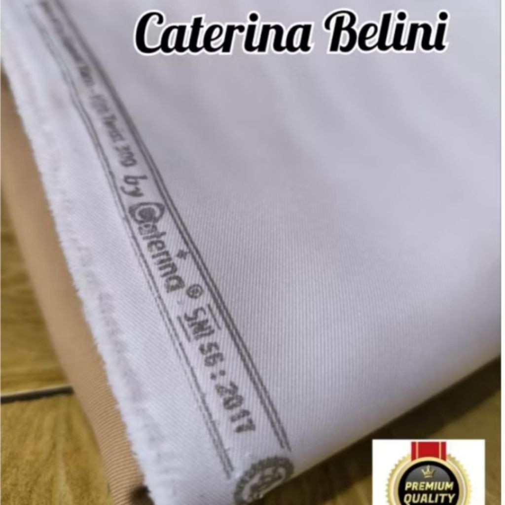 Kain belini putih Caterina premium kain Pramuka atas bawah  seragam dinas,PNS,ASN pormal,lembut,teba