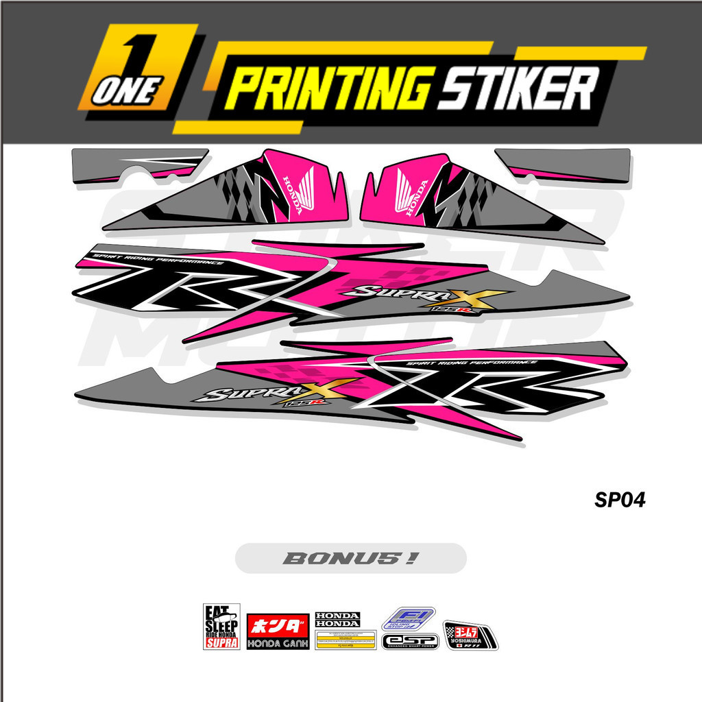 Striping Stiker Supra X 125 R 2010 Batman Betmen Variasi Racing Grafis Sticker Decal Edition Supra X