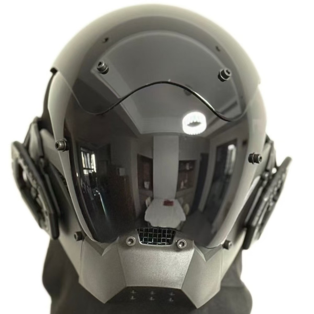 Black Cyberpunk Mask Helmet Cosplay for Men and Women, Techwear Mask, Halloween Mask Fit Party Music