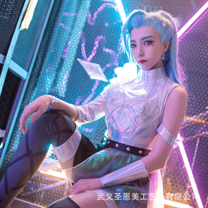 Game LOL Cosplay KDA Seraphine Cosplay Costume league of legends Cosplay Out Costume Women Dress Ski