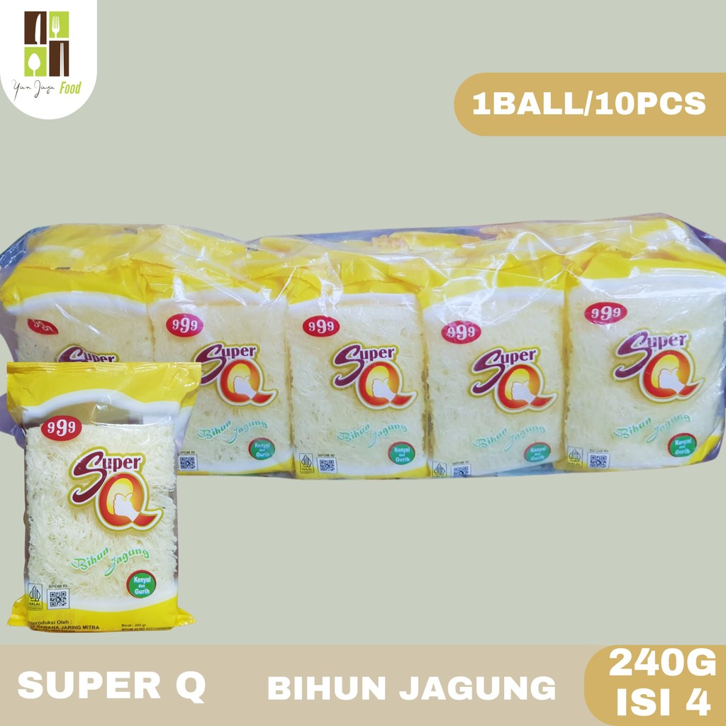 Super Q Bihun Jagung 240g - 1 BALL/10PCS / Isi 4 pcs / Bihun Kenyal & Gurih / Mie Bihun Jagung