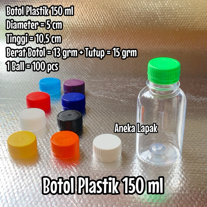 GENAOLSHOP Botol Plastik ALBUMIN 150 ml 100 pcs botol lucu unik