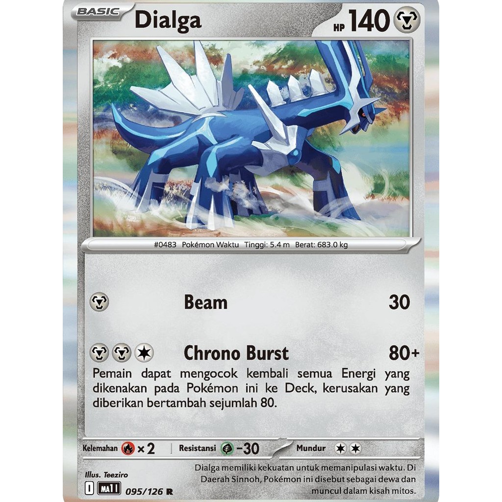 TCG DIALGA 095/126 MA1 Evolusi Mega KARTU CARD POKEMON INDONESIA