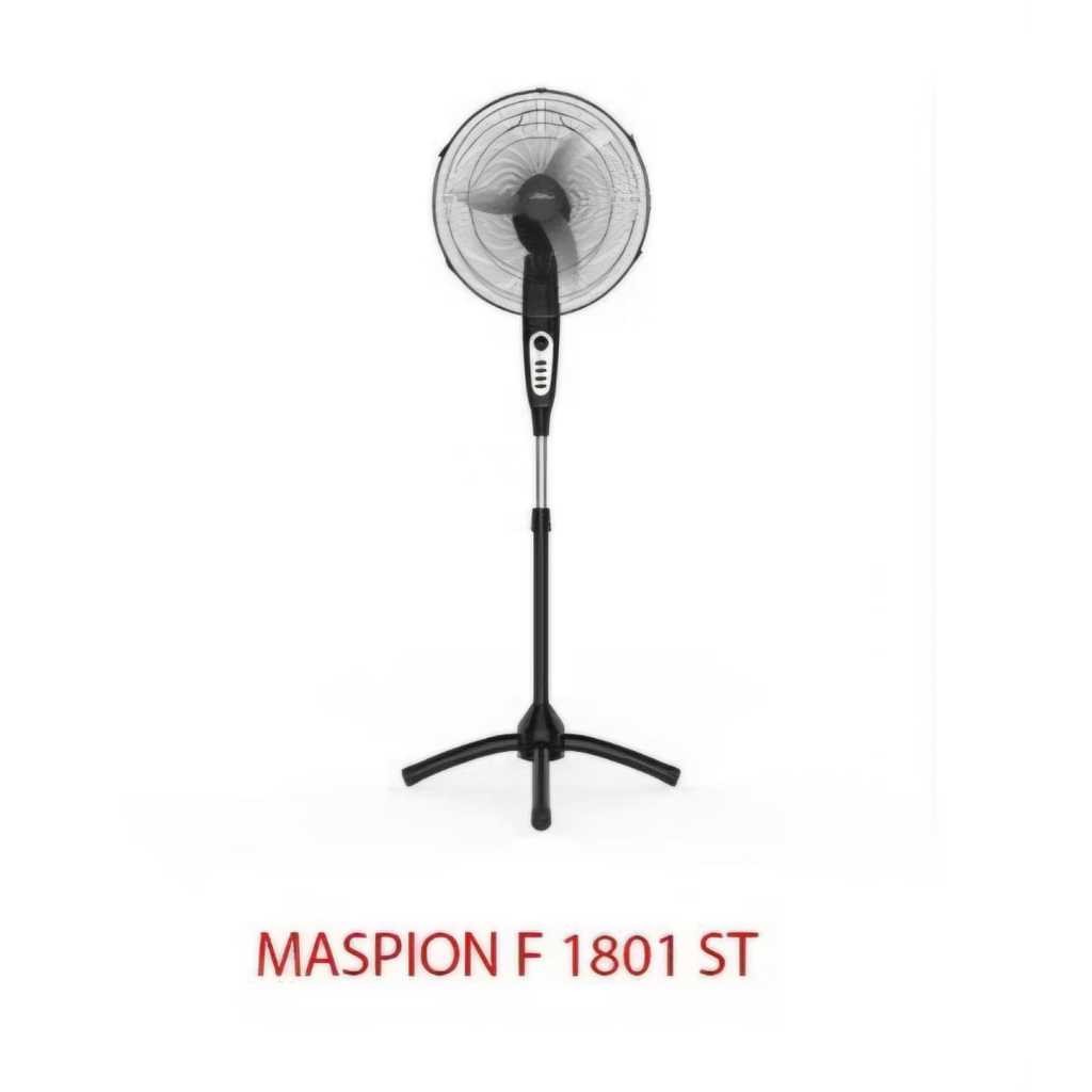 Maspion F 1801 ST Kipas Angin Berdiri Baling Besi 18inch 1801ST F1801ST Oscilation Berputar 360 Dera