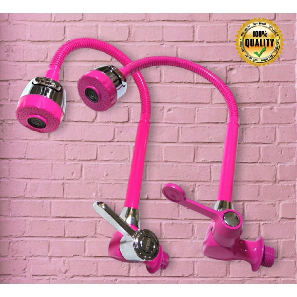 WOLDANSHOP kran Cuci Piring Warna Pink Variasi Handel Drad 1/2"