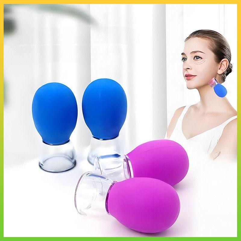 Alat Wajah Alat Bekam Silikon Wajah Pijat Otot Kecantikan Kencangkan Kulit Bekam Tanpa Api Vakum Ala