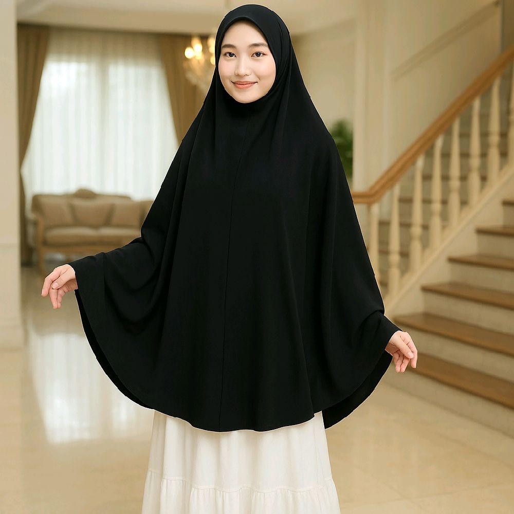 ysf Rubina - Khimar Super Jumbo XXXXXL nonpet Crinkle Airflow Premium atasan mukena 5XL Bergo Kerudu