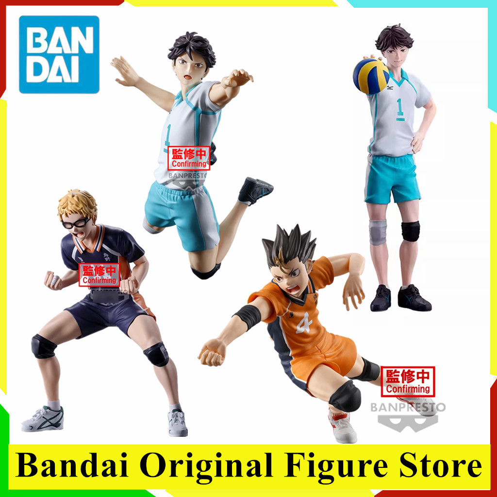 Original BANPRESTO Haikyu Oikawa Tooru Yu Nishinoya Kei Tsukishima Posing Figure Anime Figure Toys P