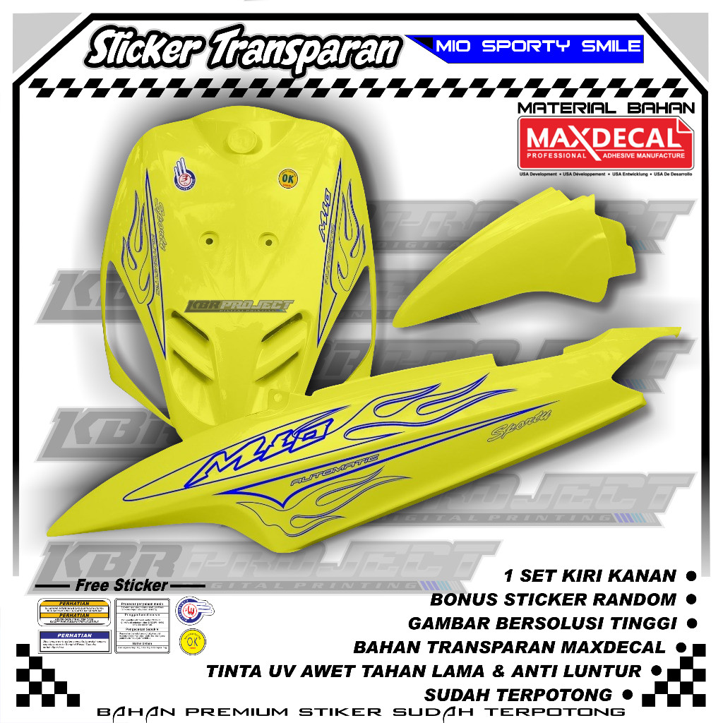 STRIPING TRANSPARAN MIO SPORTY | MIO SMILE | MOTIF ORIGINAL LIS TRANSPARAN | STICKER BODY YAMAHA MIO