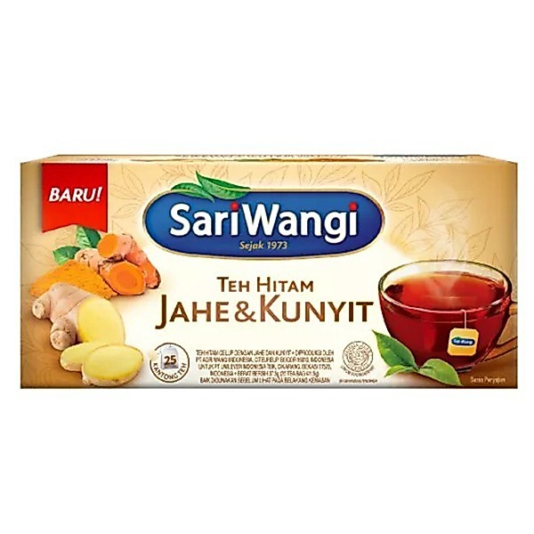 Sariwangi Teh Hitam Jahe Kunyit isi 25 Kantong Teh