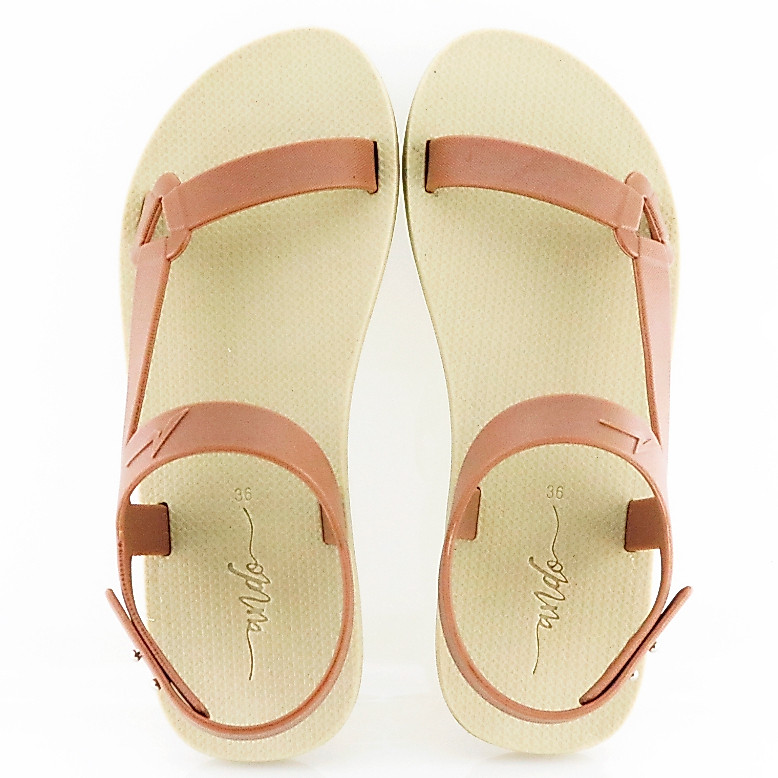 NEW  Ando Stella Latte/Cinnamon  -  Sandal Strap Wanita Rumah Ando