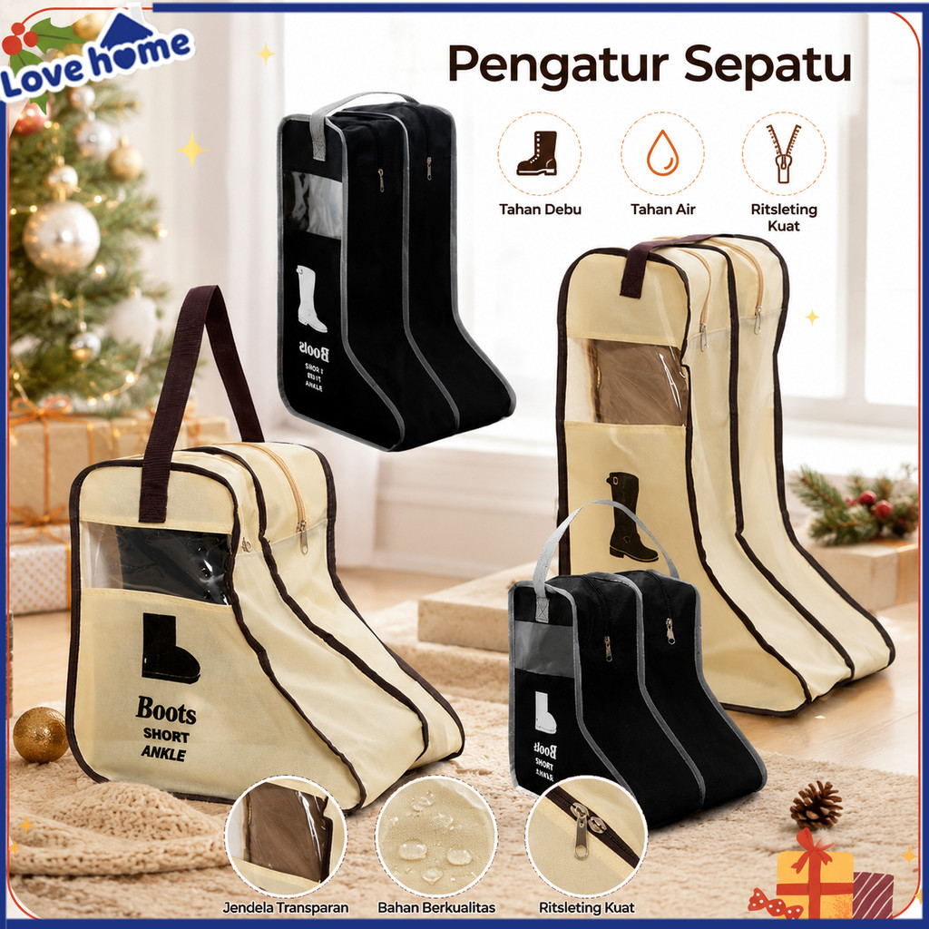 Tas Penyimpanan Boot Tahan Air /Tas Sepatu Boots /Tas Penyimpanan Sepatu Travel Organizer