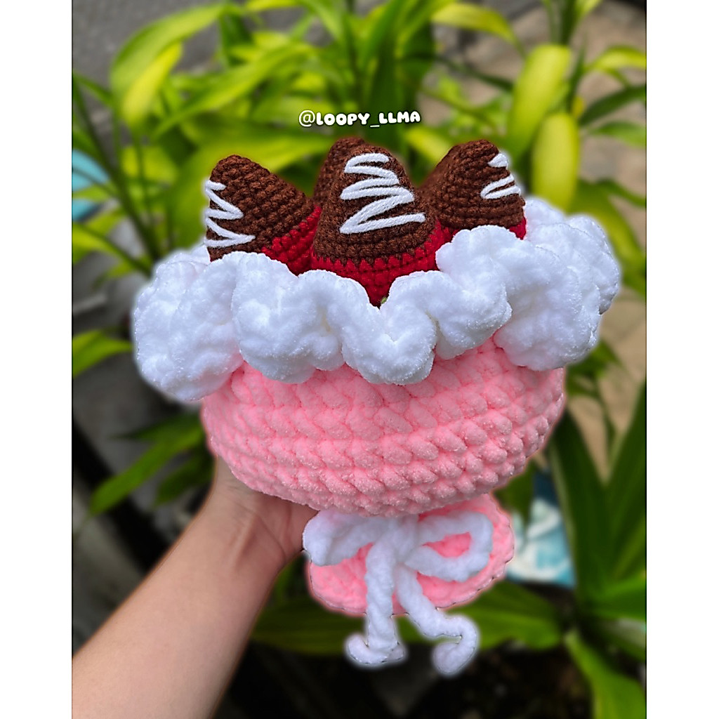 Bouquet Handmade Crochet / Bunga Rajut Besar Wisuda
