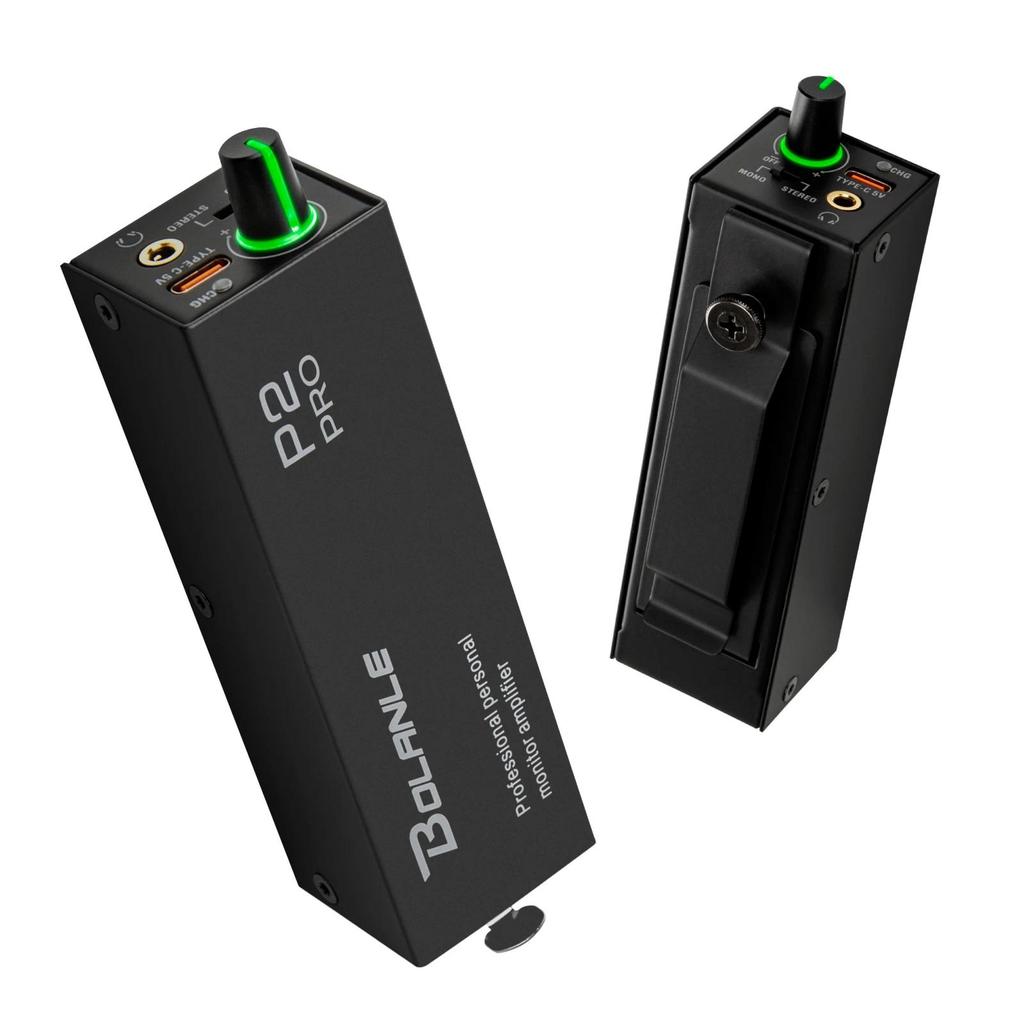 Bolanle P2 PRO IEM Rechargeable USB C Ultra-Compact Personal In-Ear Monitor Amplifier headset