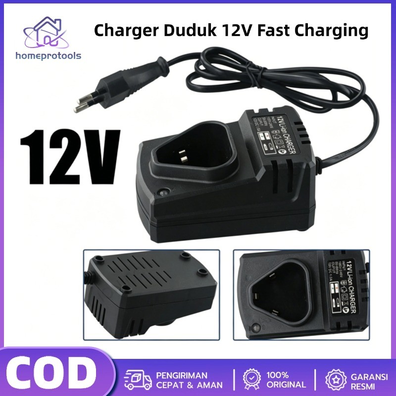 COD Charger Duduk 12V Fast Charging /Casan Baterai Bor Cordless Li-Ion 1.5AH 3000mAh /Pengisi Daya C