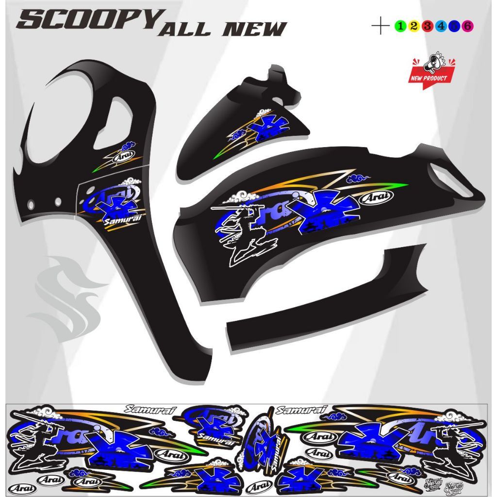 VARIASI STIKER SCOOPY NEW / STRIPING SCOOPY 2023/2025