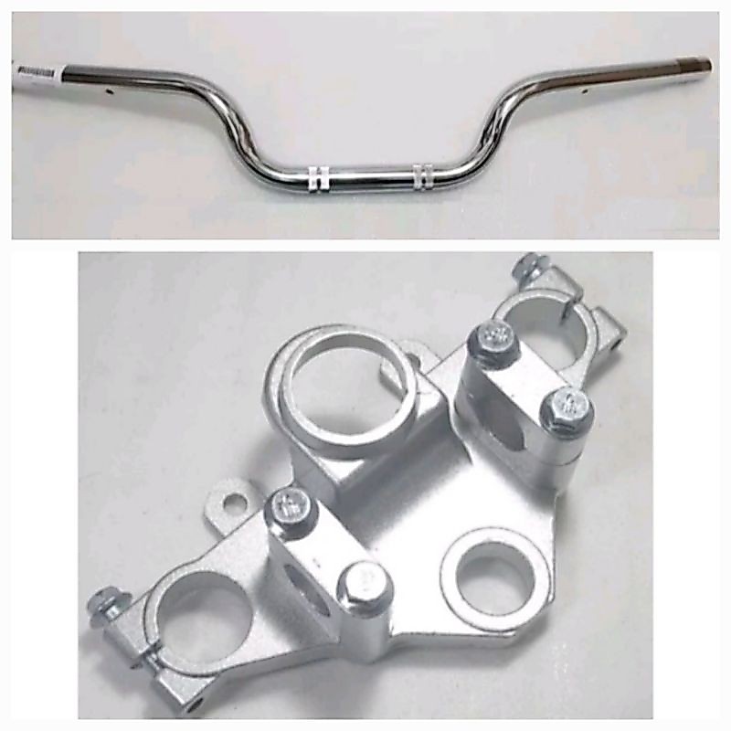 Paket Dudukan Stang Segitiga Atas Rx King Silver Plus Stang Rx King Rx King New Tebal