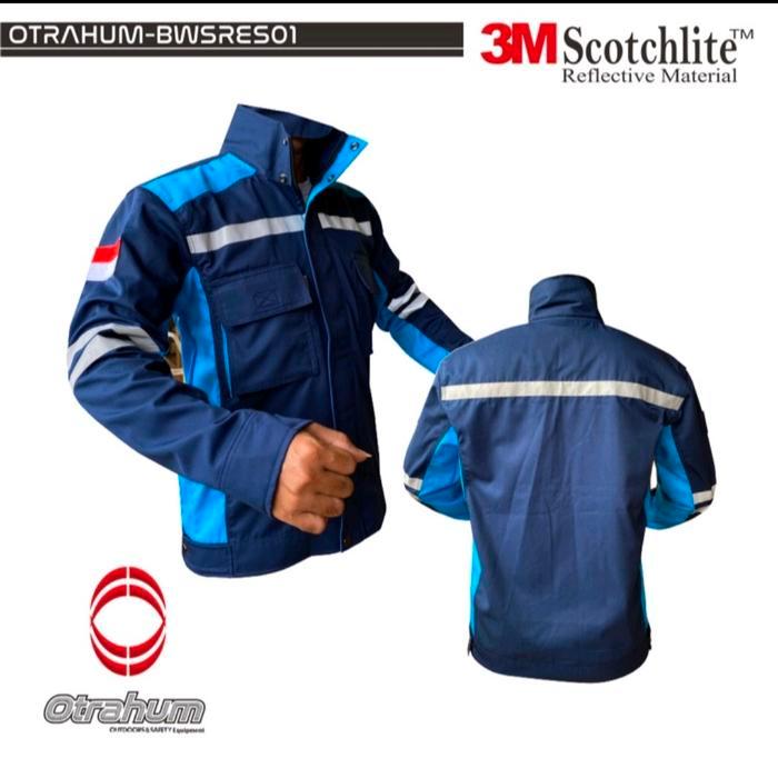 Promo Best Otrahum Jaket Safety Wearpack OTRAHUM-BWSRES01 Baju Kerja Teknisi Proyek Lapangan K3 HSE 